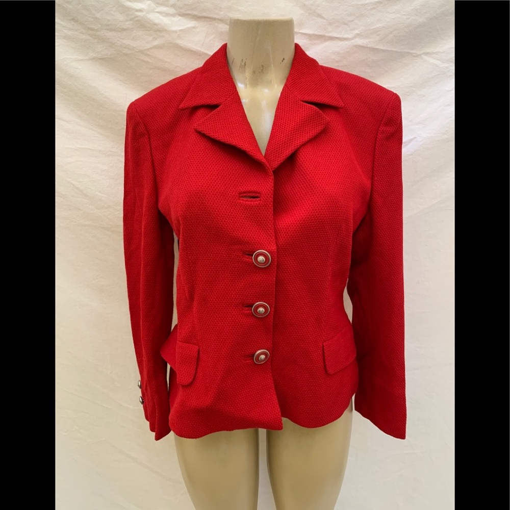 VTG VERSUS Gianni Versace S US 12/IT 48 Red Blazer